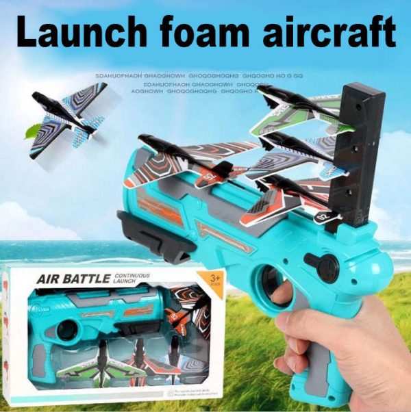 Airplane Launcher Catapult Airplane Air Combat Repeater Foam Aircraft Battle Flying Gun Toy For Kids
