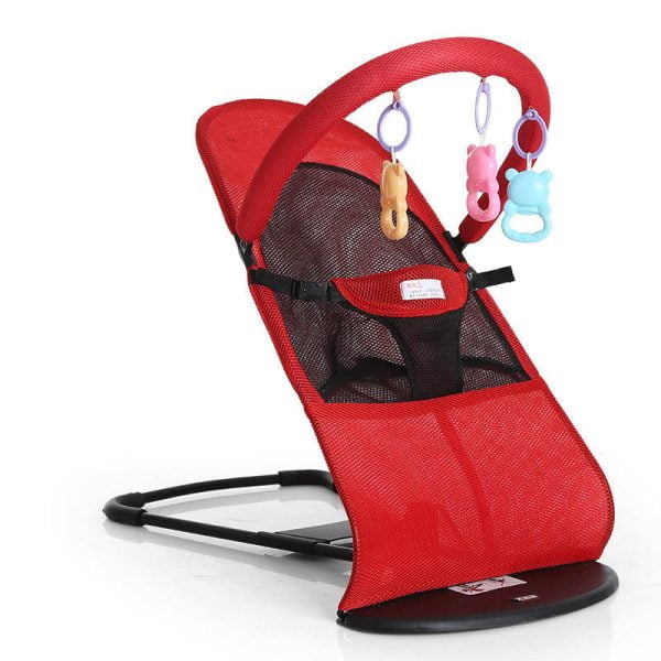 Portable Cotton Fabric Playing Sleeping Rocking Chair Cradle with Toy Pendant Kids Swing Bassinet Chair (MKRCT01)