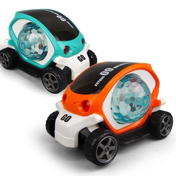 Electric Future Model Mini Car Toy 3D Light Colorful with 360° Rotating Musical Car Toy for Kids