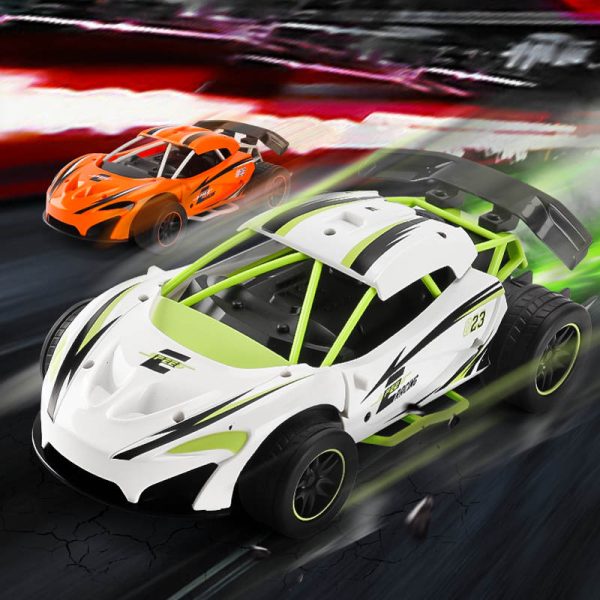 Racing Super-fast Sound Effect Simulated Exhaust Gas Spray Cool Body Styling Tail Spray Gallop Off Remote Control Car Toys for Kids